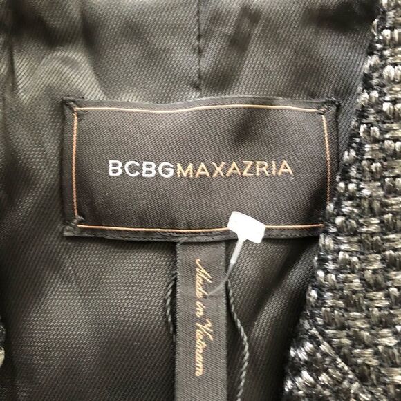Bcbg-Woven/Textured Charcoal Dress Coat - Picture 4 of 9